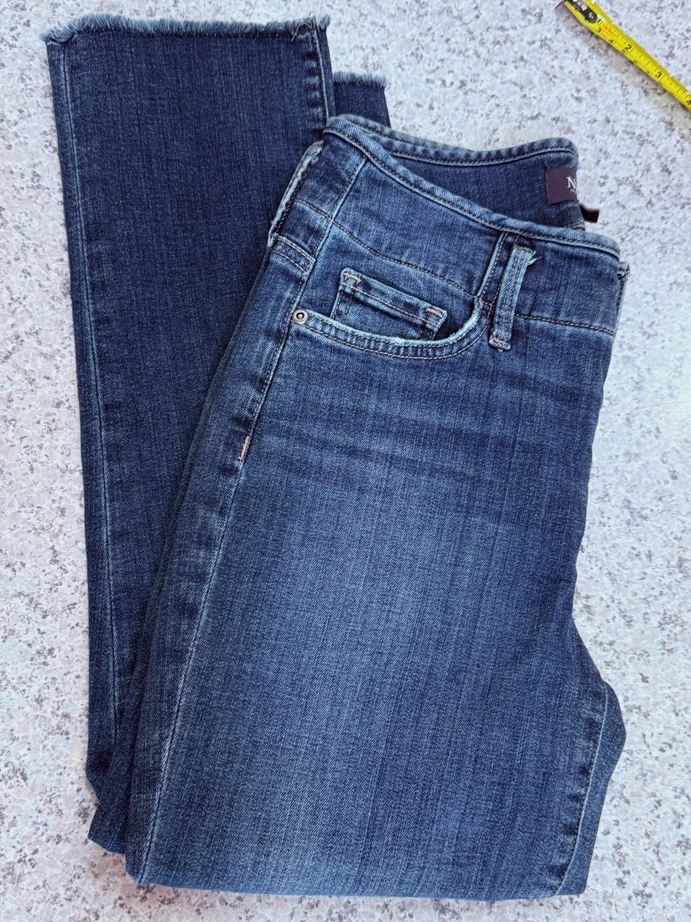 NYDJ Womens Dark Indigo Crop Straight Jeans Size 2